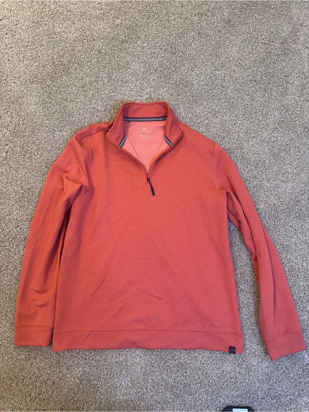 Southern Tide Men's Coral Quarter-Zip Pullover